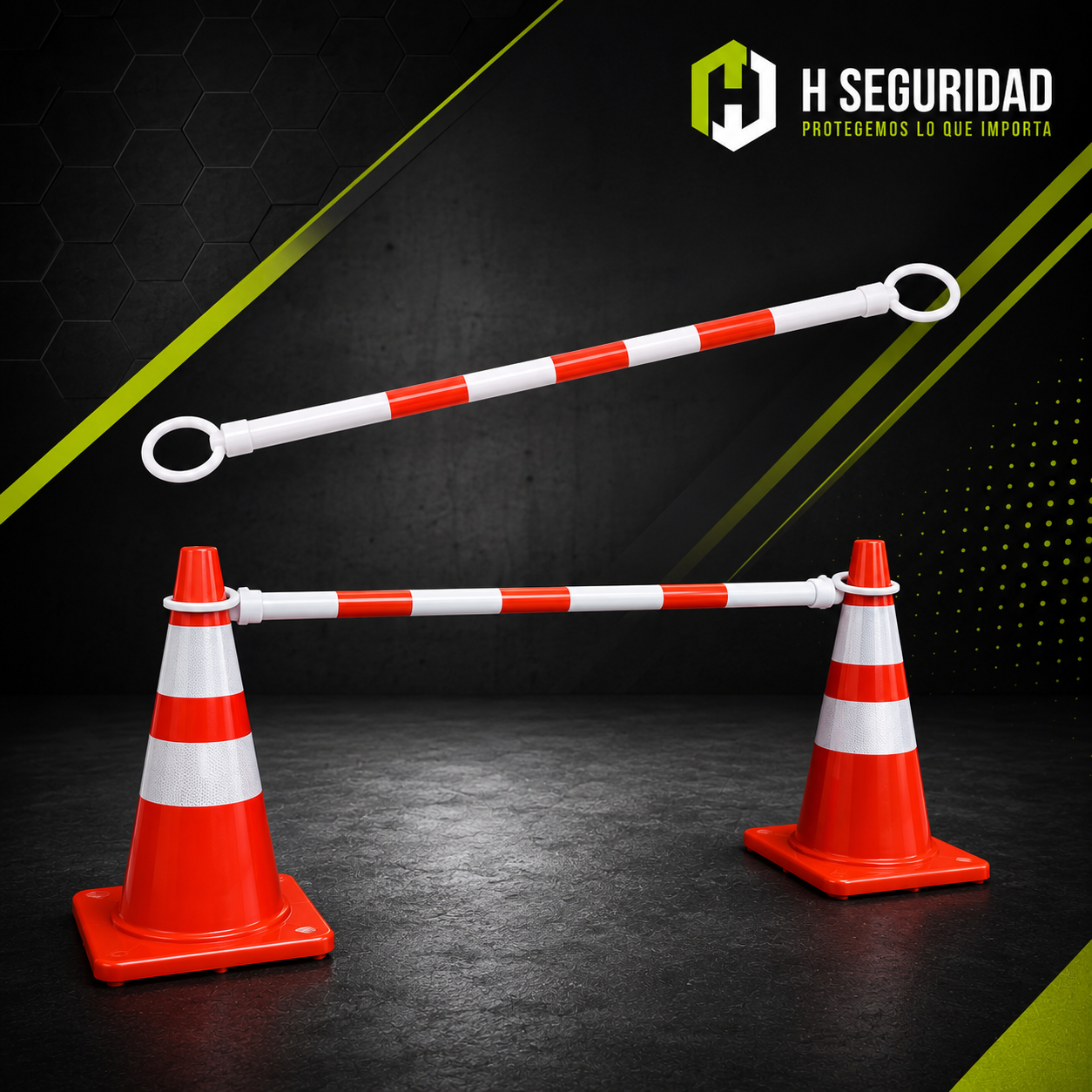 Barra Conectora para Conos Roja/Blanca Extensible