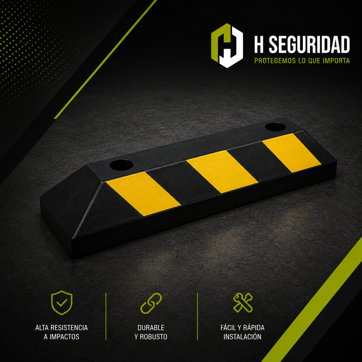 Tope de Estacionamiento Corto 55×15×10 cm